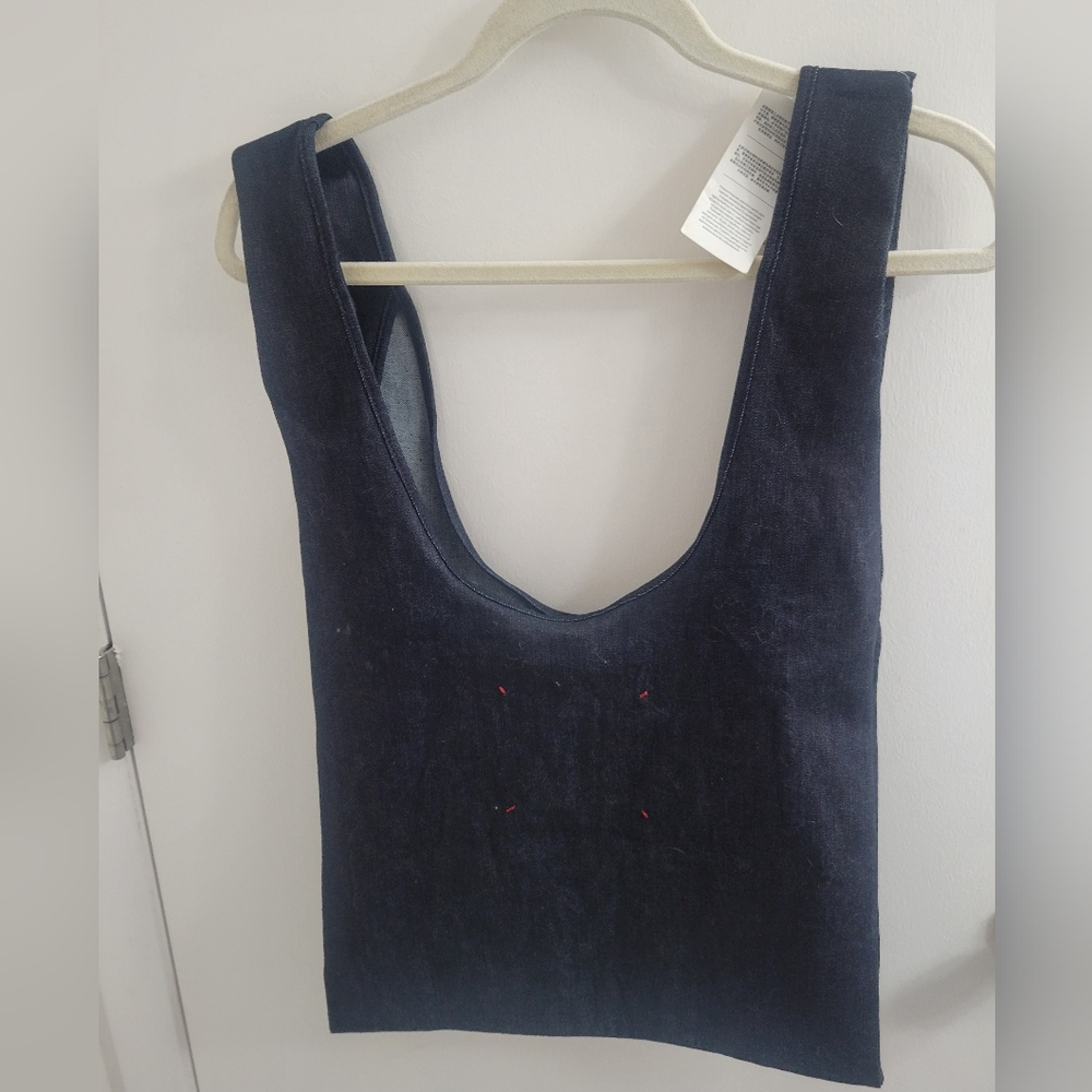 SALE Michael Kors Watch Hunger Stop LOVE Blue Denim Tote 16.5"W X 14"H X4"D NWT - Picture 6 of 10
